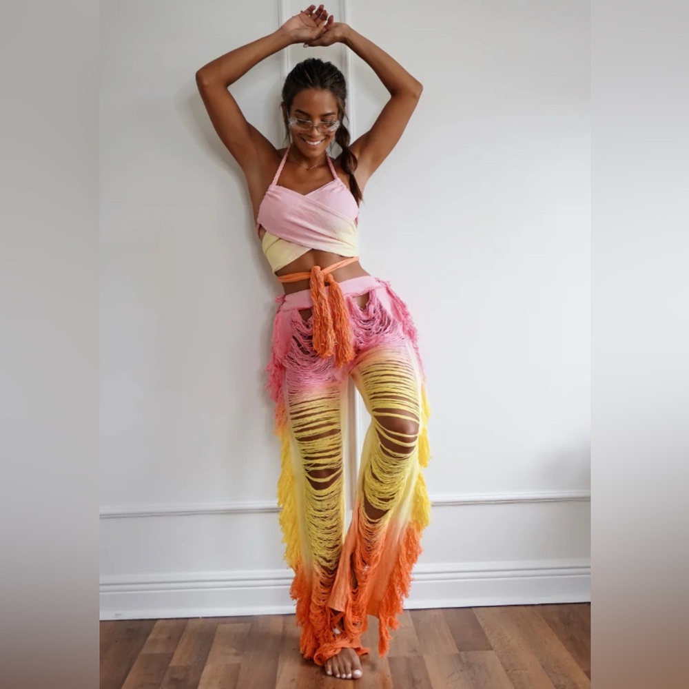 “SUNSET SET” by Thrifts and Threads brand Pant and Multi-Top